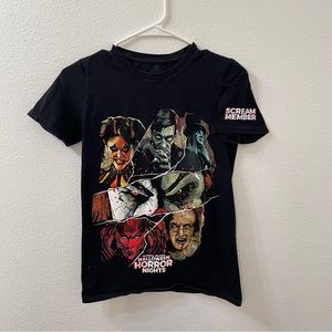 Universal studios Halloween horror nights scream member shirt black red xs
